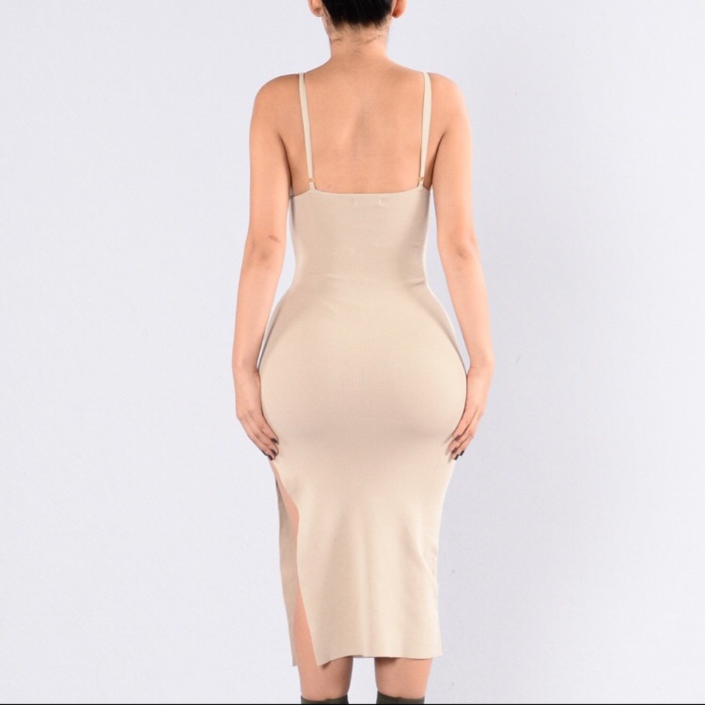 Fashion Nova Taupe Dress